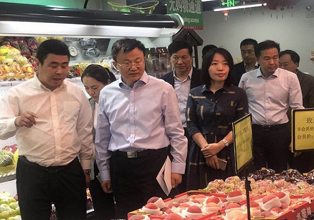 国家商务部领导 莅临“志广果蔬”草桥店视察指导